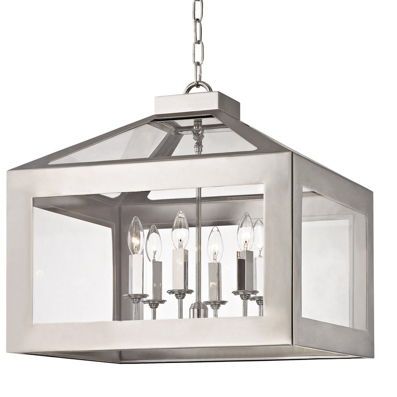 Crystorama 6056-PN Hurley Six Light Chandelier Polished Nickel