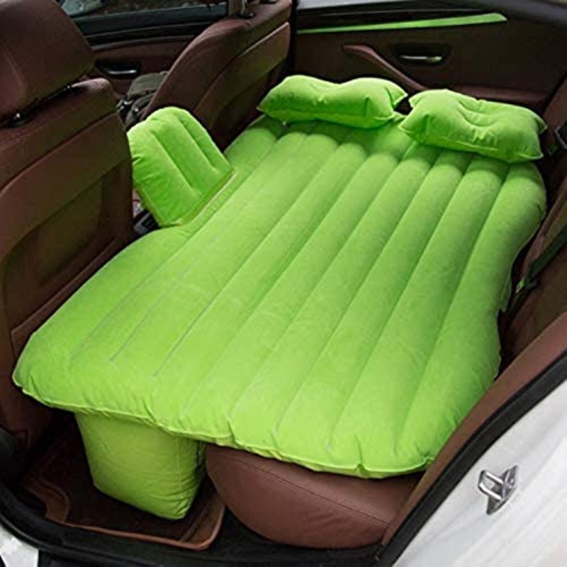HongLianRiven Lettino da Viaggio Auto Gonfiabile Letto Car Auto Letto Materasso in PVC Floccaggio Auto Gonfiabile da Viaggio Gonfiabile Letto 5-26 (Color : Green)
