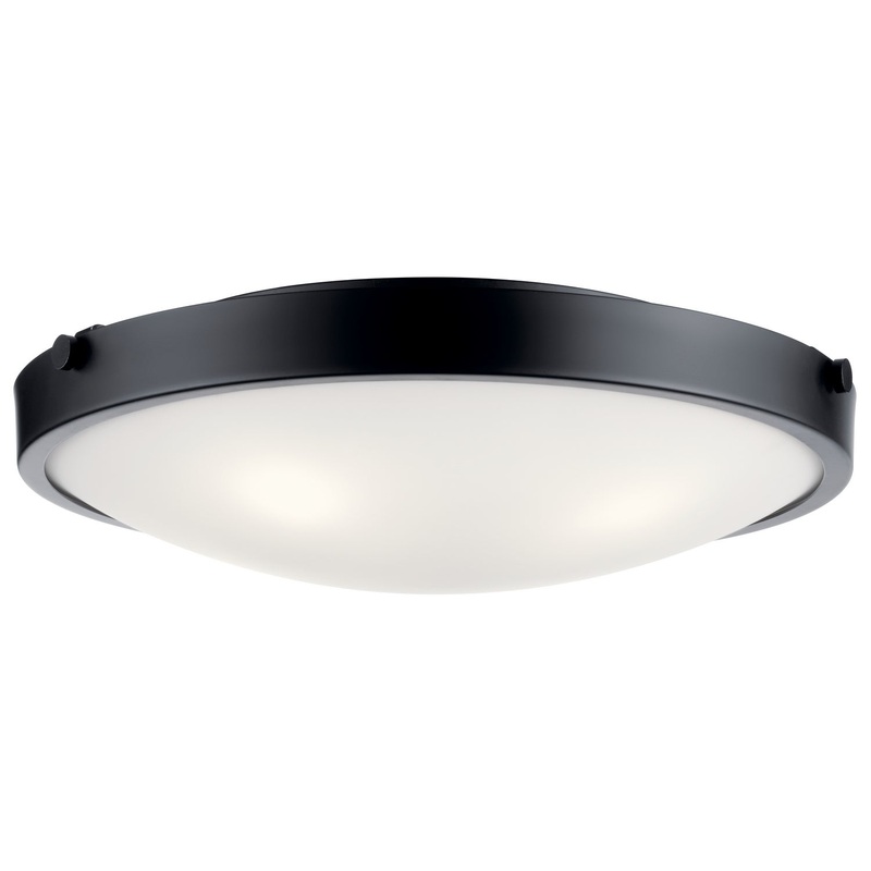 Kichler 42276BK Four Light Flush Mount, Black
