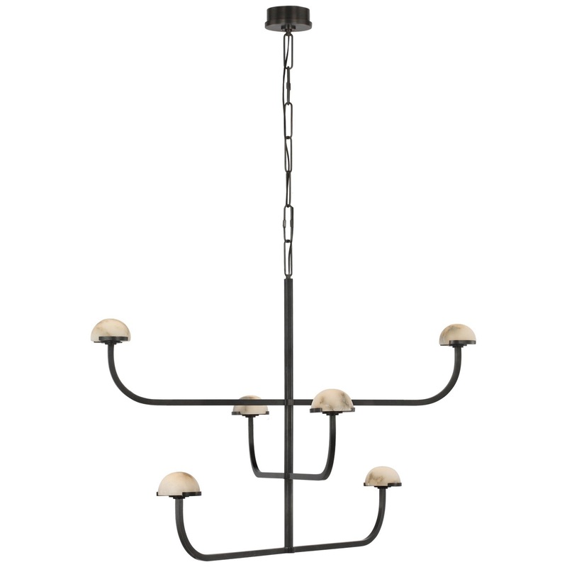 LED Chandelier from the Pedra Collection in Bronze Finish by Visual Comfort Signature