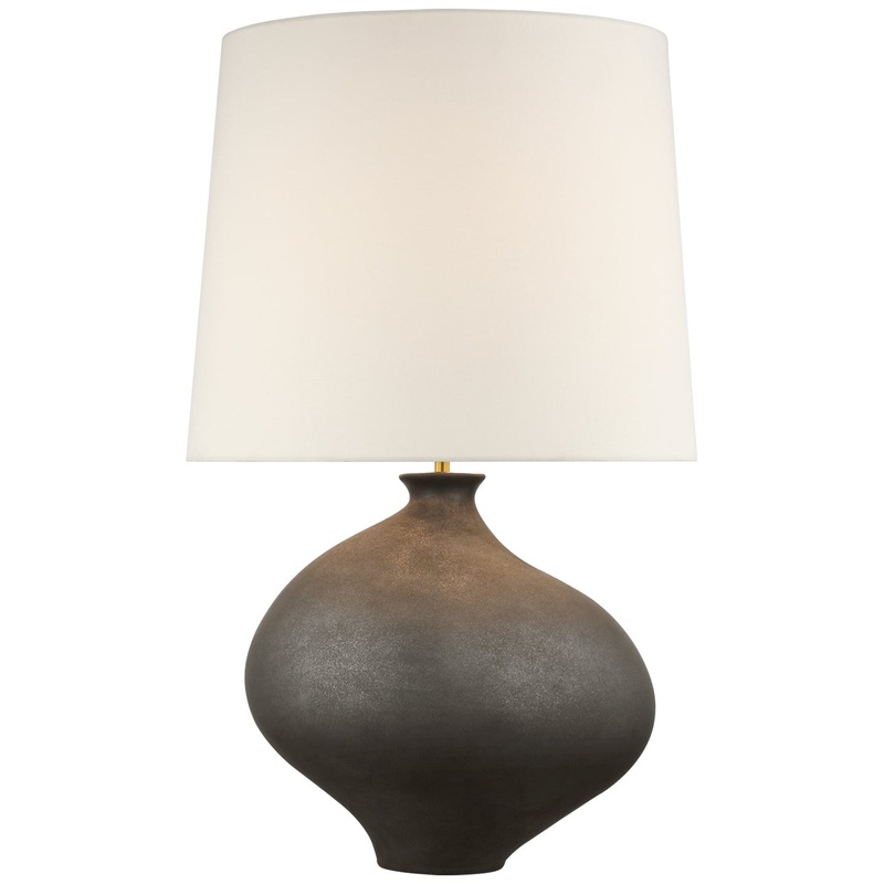LED Table Lamp from the Celia Collection in Stained Black Metallic Finish by Visual Comfort Signature