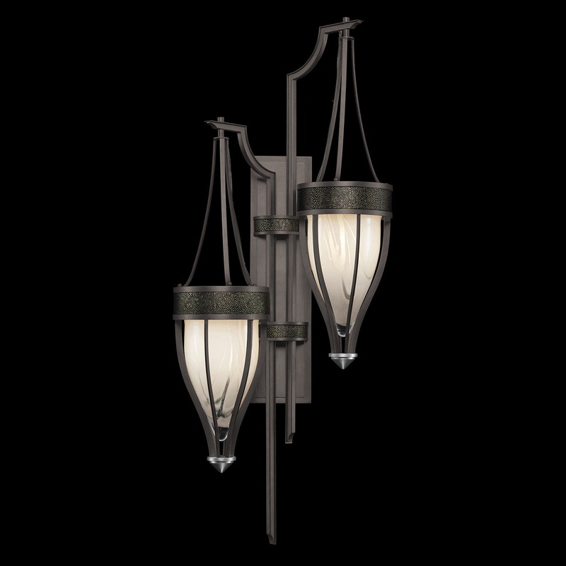Mirage 41.5″H Sconce Midnight Steel/Nickel/Black Knight