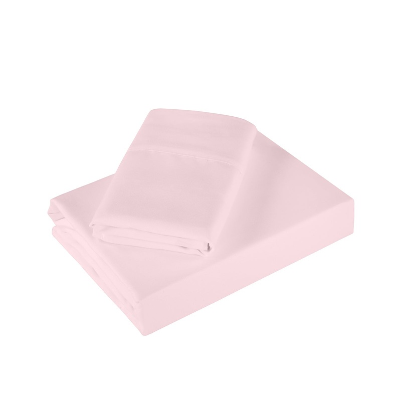 Royal Comfort 1200 Thread Count Sheet Set 4 Piece Ultra Soft Satin Weave Finish – Double – Soft Pink