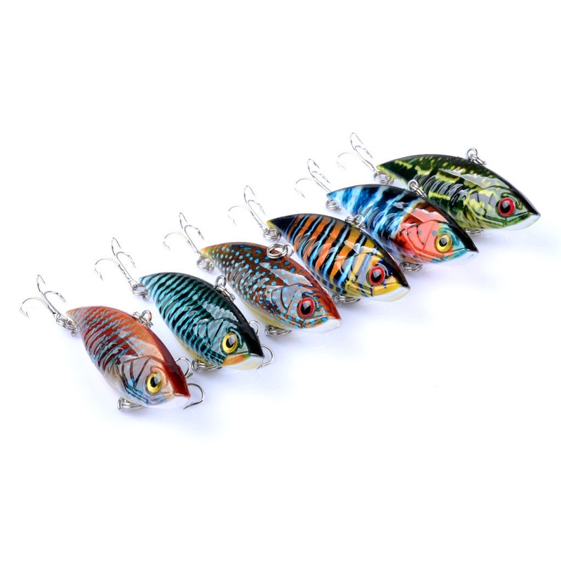 6x 6.5cm Vib Bait Fishing Lure Lures Hook Tackle Saltwater