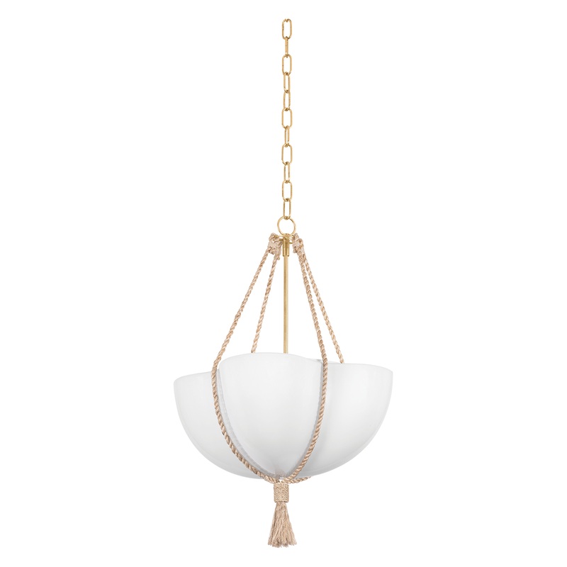 Amberley 1-Light Pendant Vintage Gold Leaf