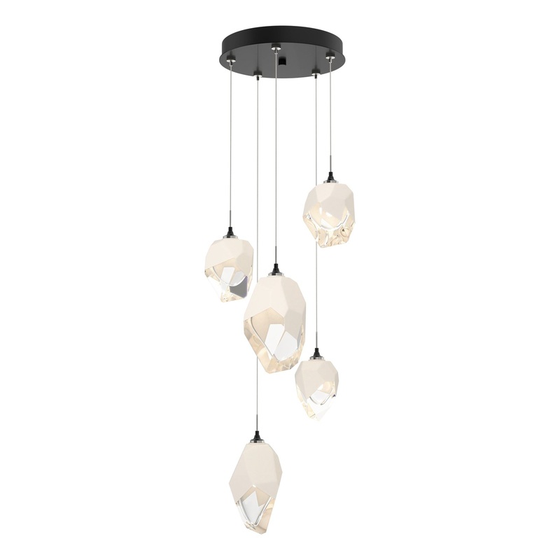 Chrysalis 5-Light Mixed Crystal Pendant Ink White Crystal (WP)