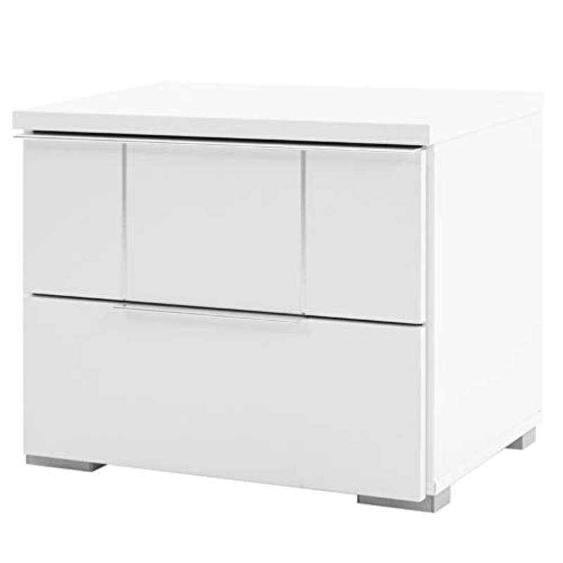Cribel Efesto Comodino, Legno, Bianco, 58 x 39 x 48 cm
