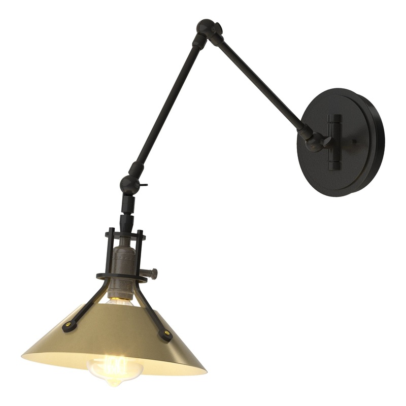 Henry Sconce Black Modern Brass