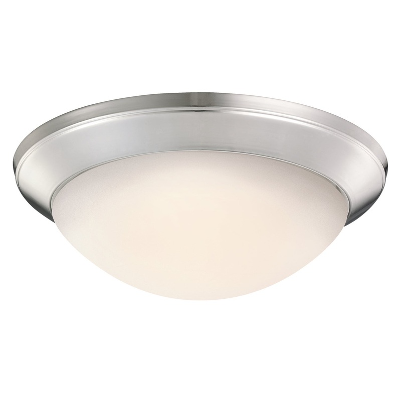 Kichler 8881NI One Light Flush Mount, Brushed Nickel