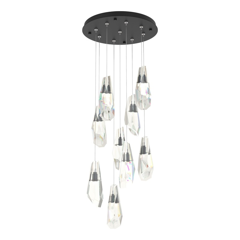 Luma 9-Light Large Crystal Pendant Black