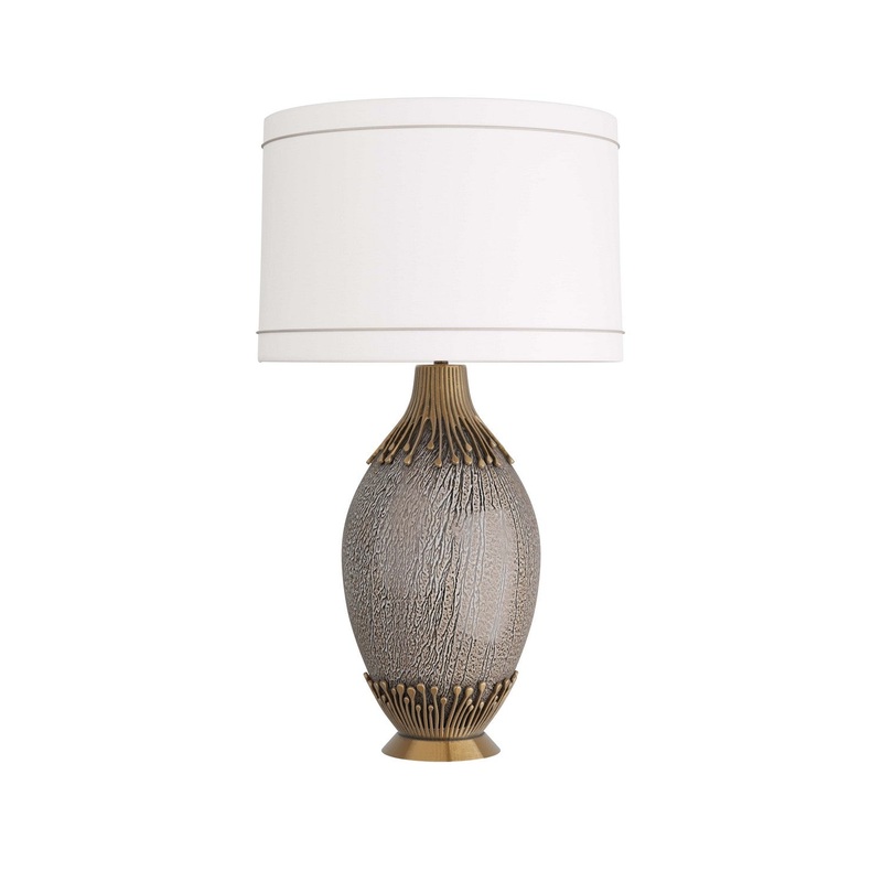 One Light Table Lamp from the Wilhelm Collection in Ash Reactive Finish by Arteriors