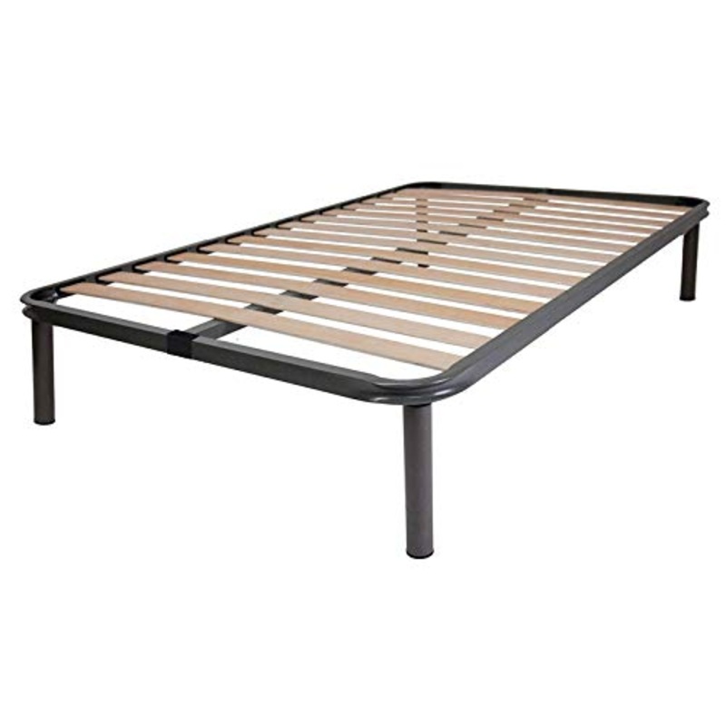 SomnusSana – Rete in Ferro con Piedi e Doghe in Legno cm 120×195 H40 una piazza misura personalizzata