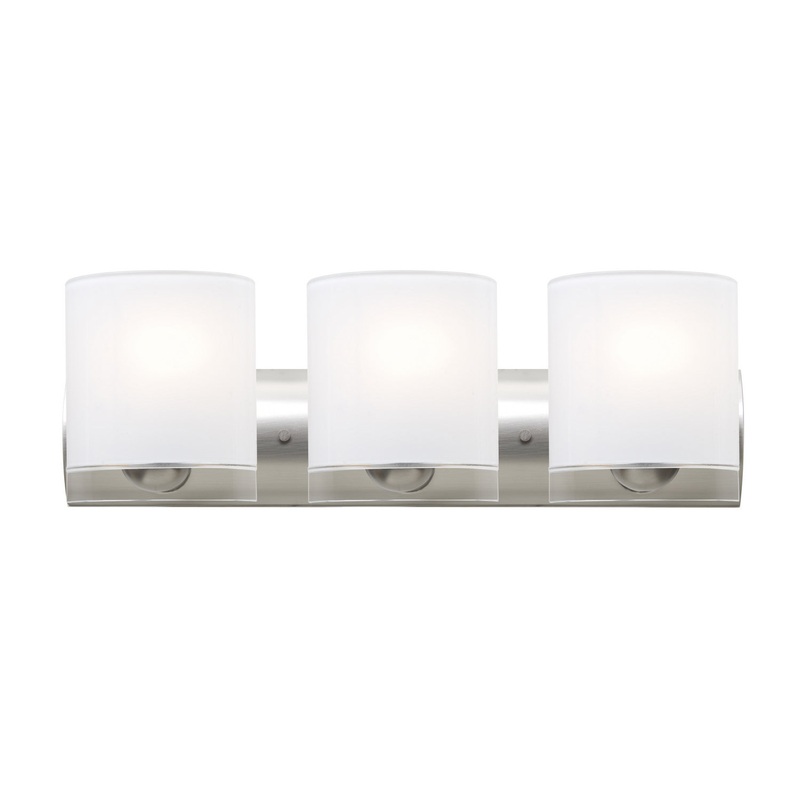 Three Light Wall Sconce from the Celtic Collection in Satin Nickel Finish by Besa