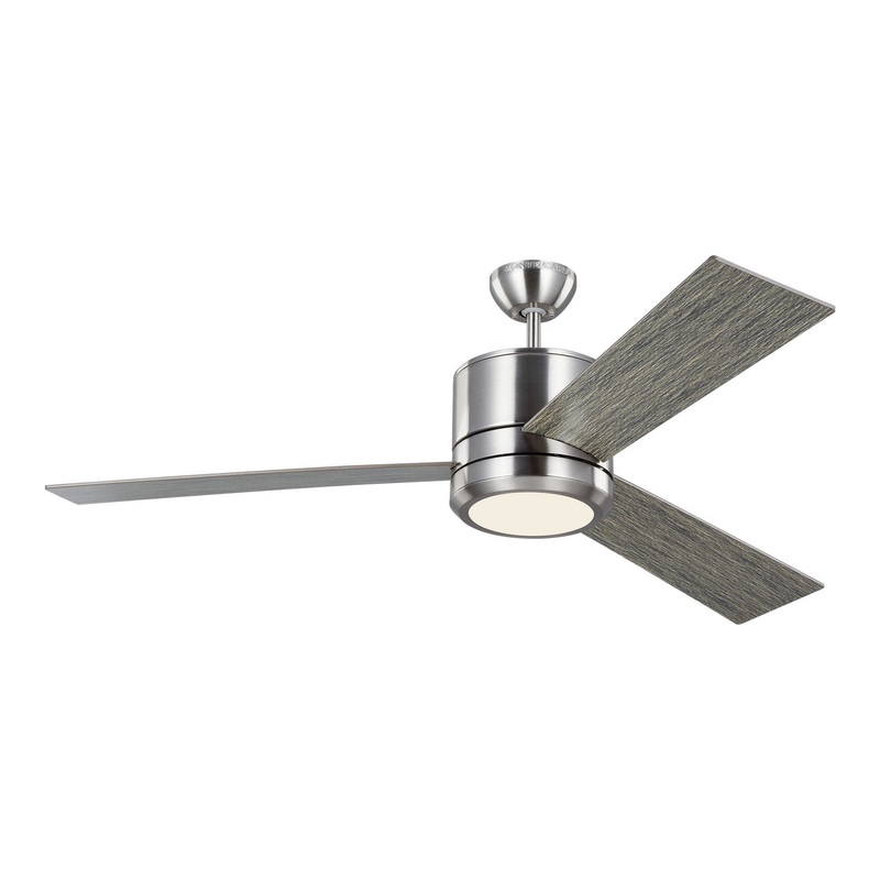 56″Ceiling Fan from the Vision Collection in Brushed Steel Finish by Generation Lighting.