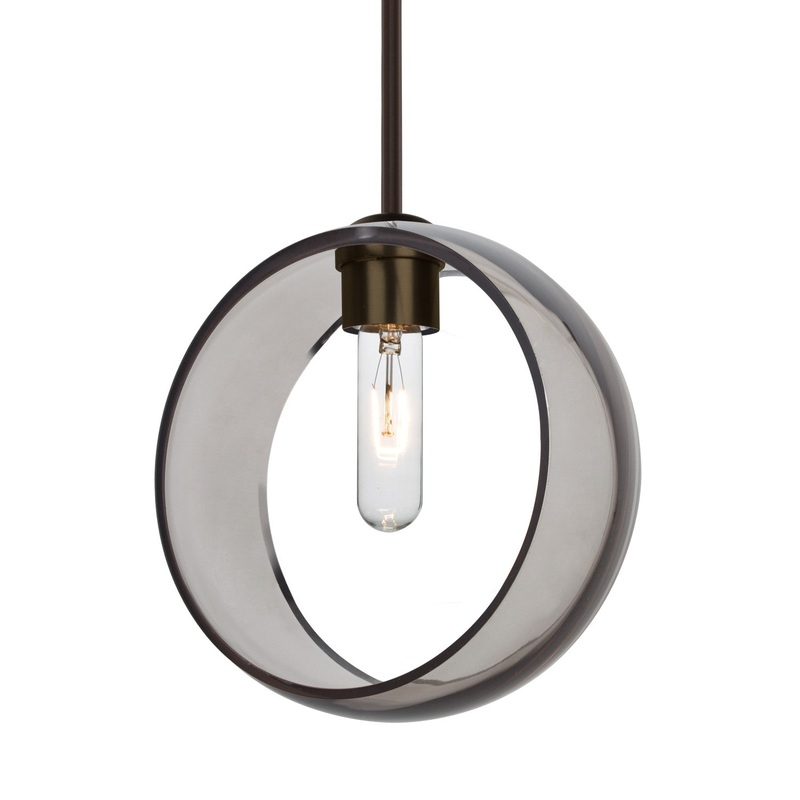 Besa 1TT-MANASM-BR-NI Besa Mana Stem Pendant One Light Pendant Bronze