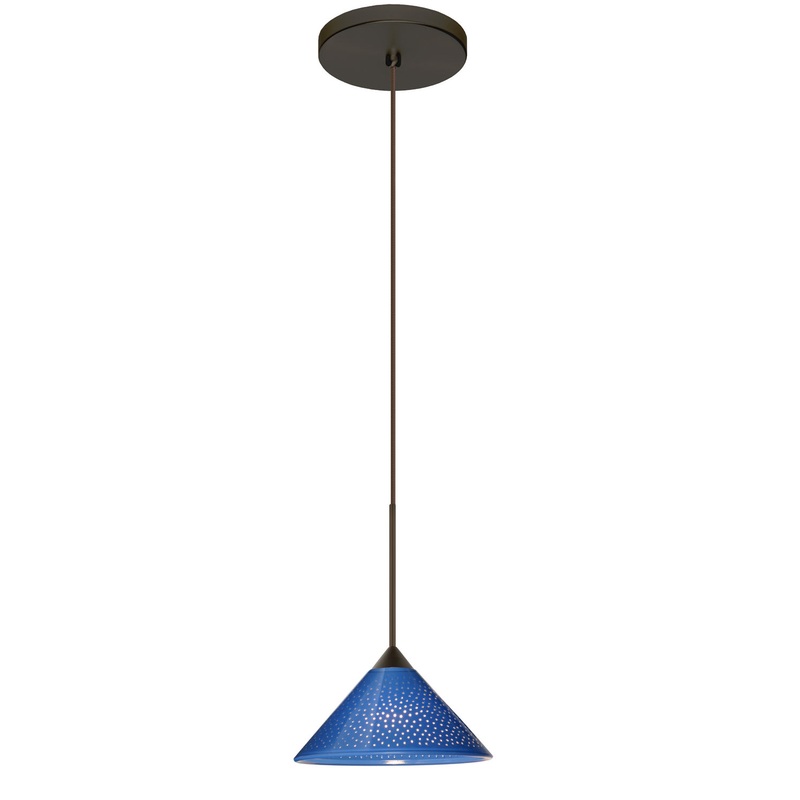 Besa 1XT-282484-LED-BR Kona One Light Pendant Bronze