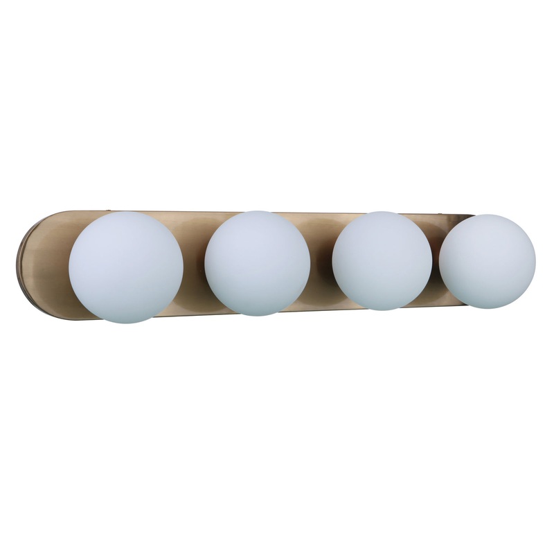 Craftmade 53904-SB Dotti Four Light Vanity Satin Brass (Discontinued)