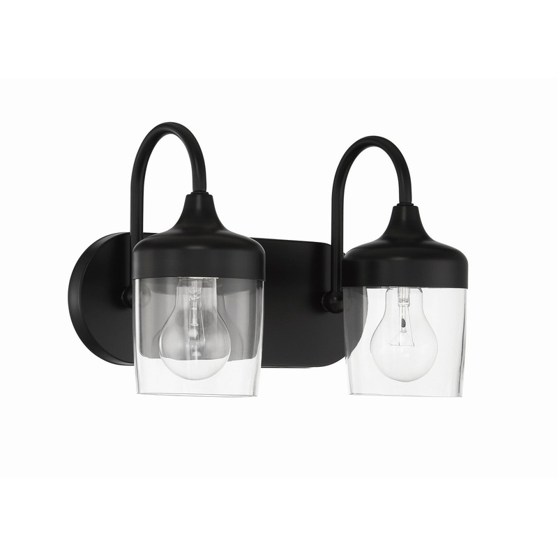 Craftmade 58102-FB Wrenn Two Light Vanity Flat Black