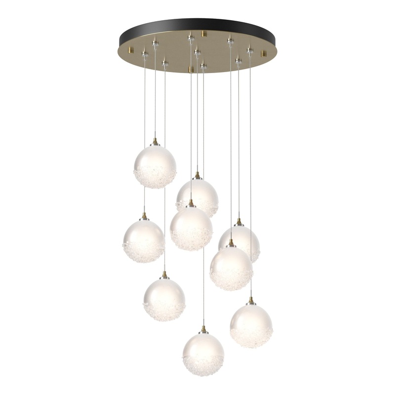 Fritz Globe 9-Light Pendant Modern Brass
