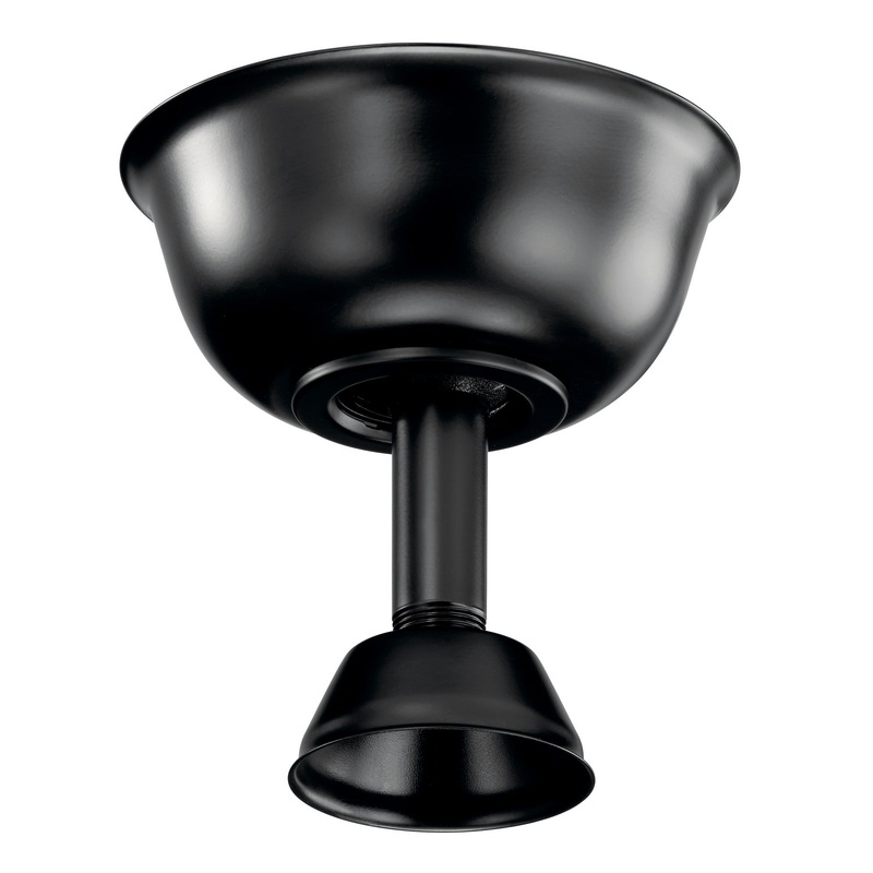 Kichler 337033SBK Down Rod Hanger System, Satin Black