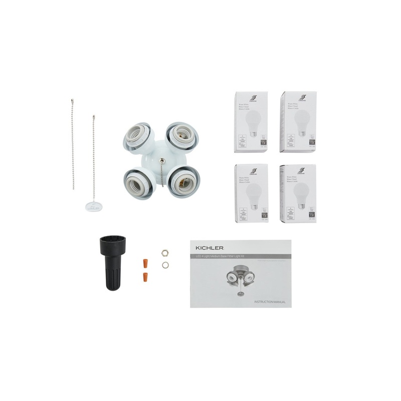 LED Fan Fitter from the Accessory Collection in White Finish by Kichler