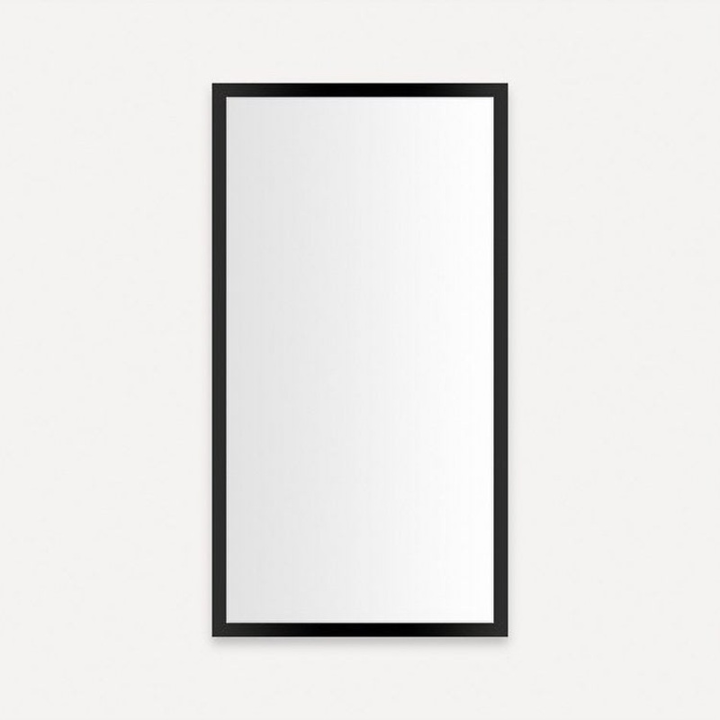 Medicine Cabinet Profiles 16 x 30 x 6 Inch 1 Doors Mirror Matte Black Left Hand Side Electric
