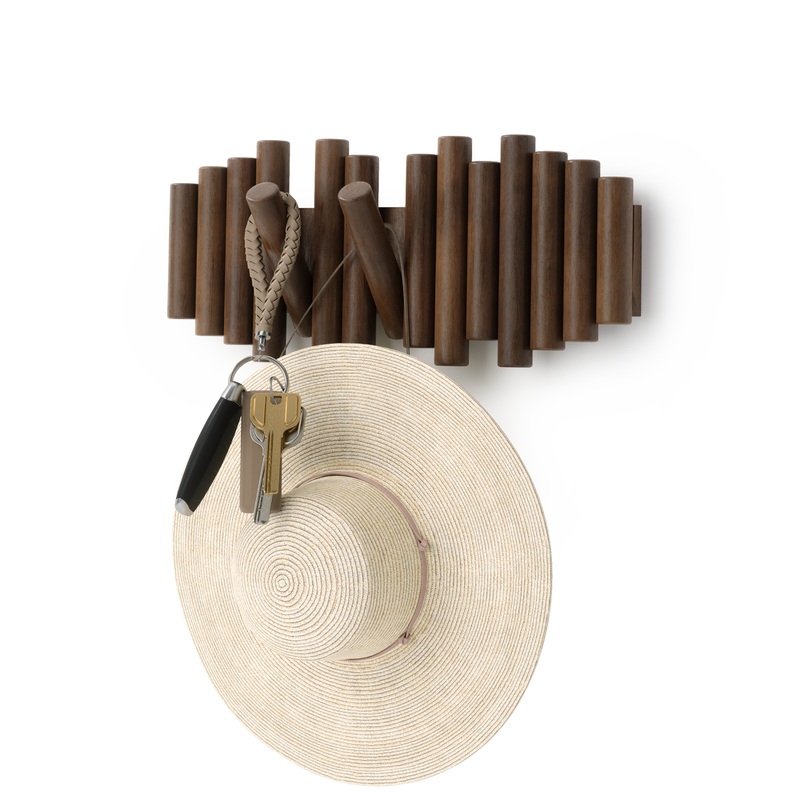 Picket Rail Hook Aged Walnut