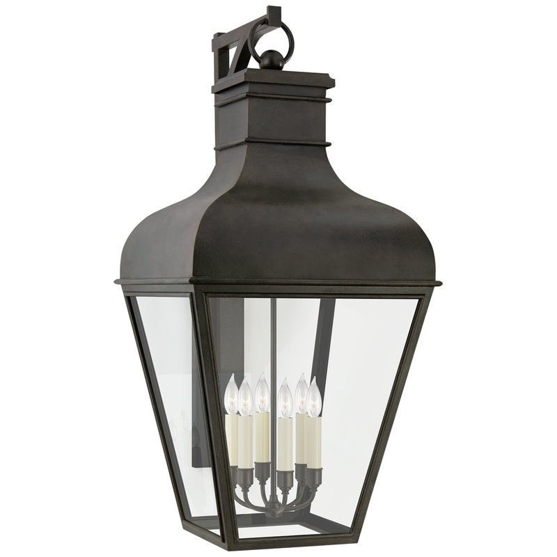 Six Light Wall Lantern from the Fremont Collection in French Rust Finish by Visual Comfort Signature