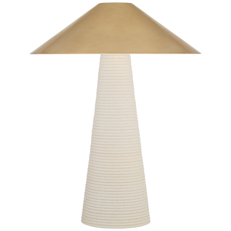 Three Light Accent Lamp from the Miramar Collection in Porous White Porcelain Finish by Visual Comfort Signature