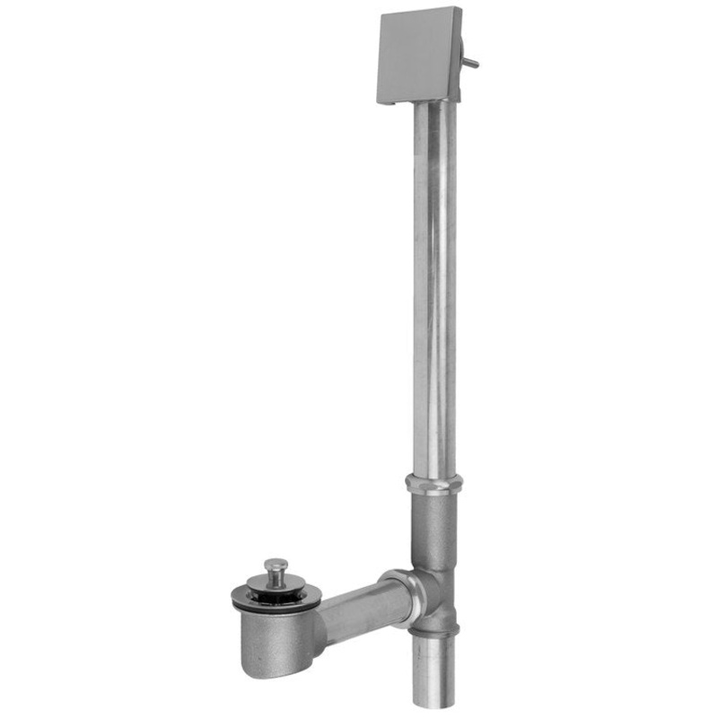 Tub Drain Bottom Outlet Lift & Turn with Faceplate Square Waste Vintage Bronze Brass 20 Inch
