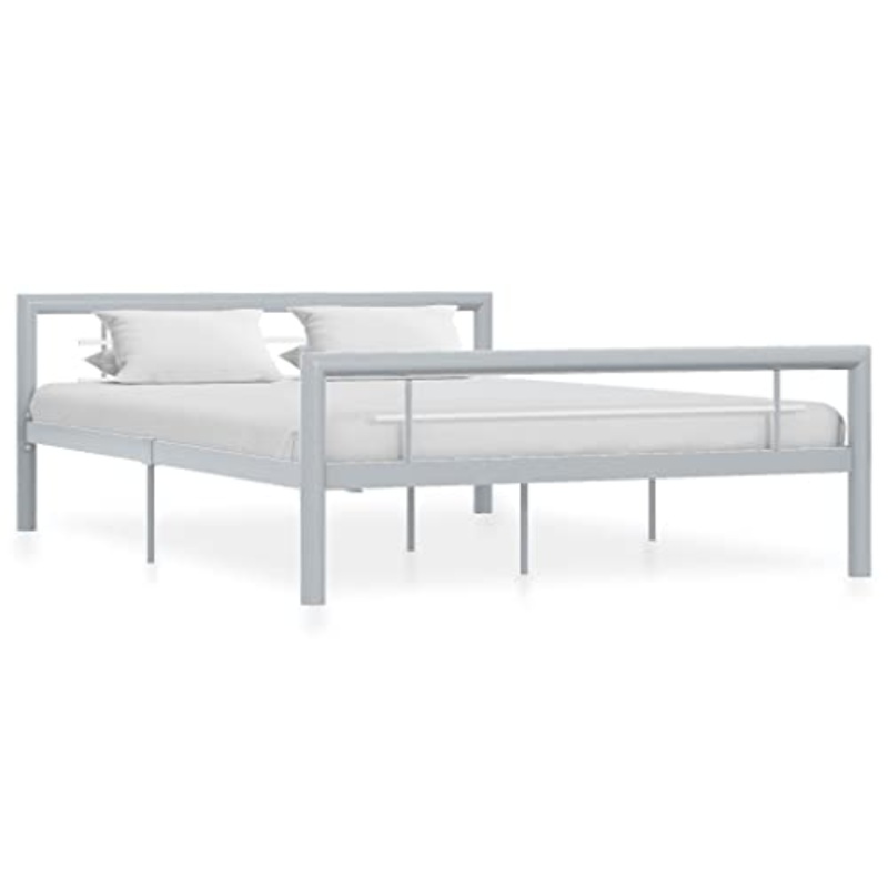 vidaXL Giroletto Grigio e Bianco in Metallo 120×200 cm