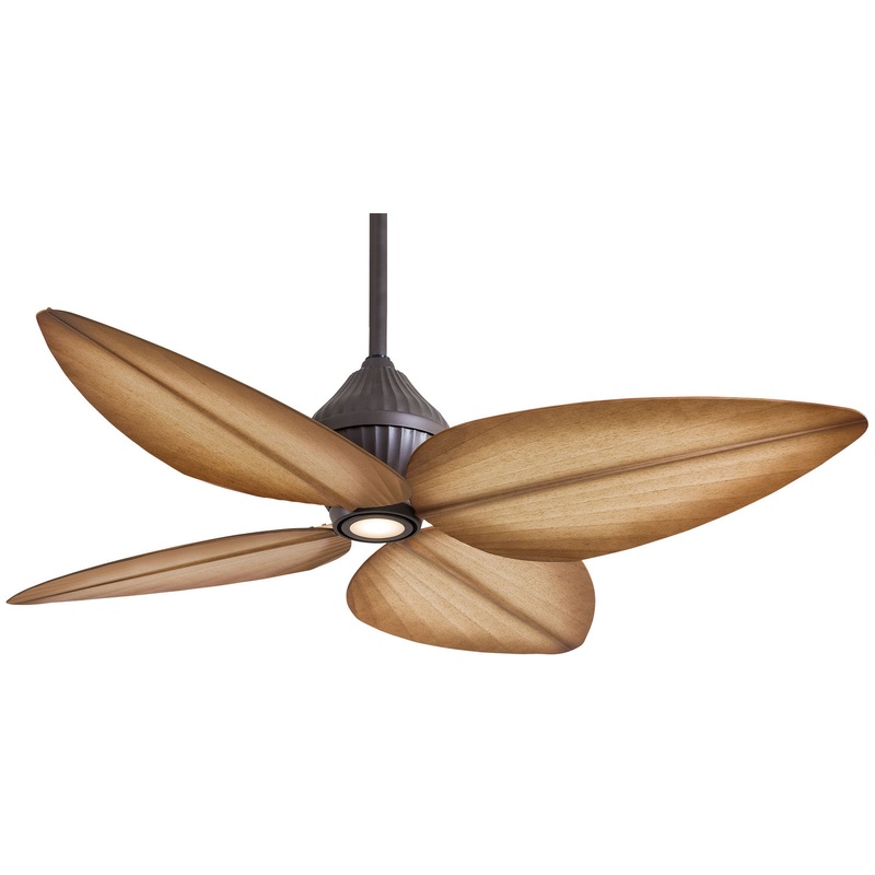 4-blade 52″ Gauguin Led Ceiling Fan by Minka Aire (Wet Rated) Oil Rubbed Bronze/Bahama Beige