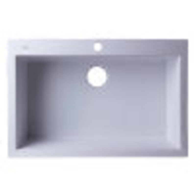 ALFI brand AB3020DI-W White 30″ Drop-In Single Bowl Granite Composite Kitchen Sink