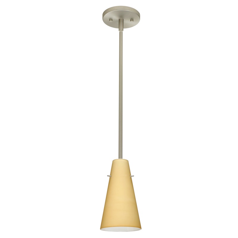 Besa 1TT-4124VM-LED-SN Cierro One Light Pendant Satin Nickel