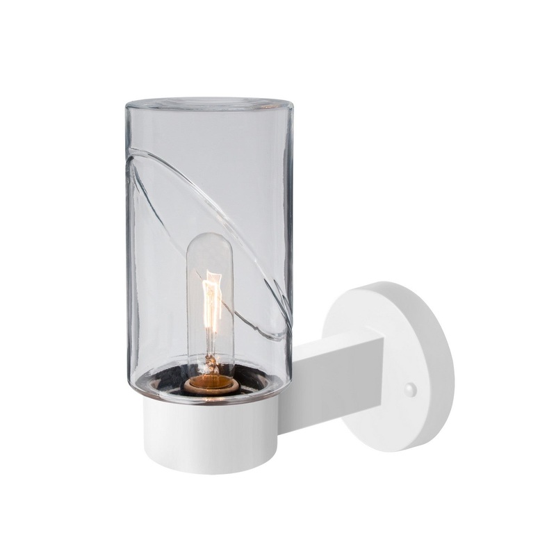 Besa BLINKCL-WALL-WH Besa Blink Outdoor Sconce One Light Outdoor Wall Sconce White