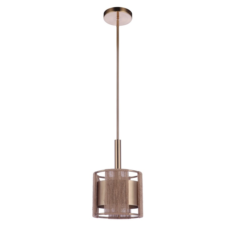 Craftmade 59091-SB Kensey One Light Mini Pendant Satin Brass