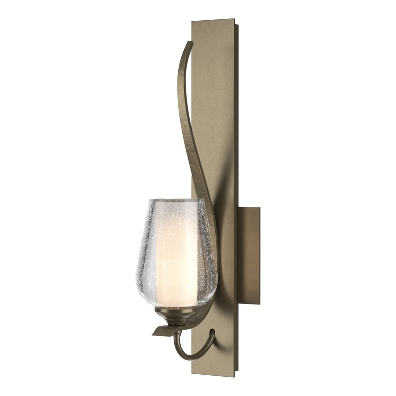 Flora Sconce Soft Gold Seeded Glass with Opal Diffuser (ZS)