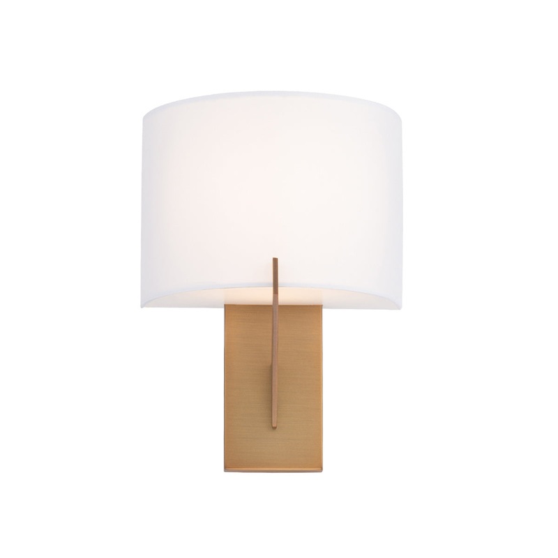 LED Wall Sconce from the Fitzgerald Collection in Aged Brass Finish by W.A.C. Lighting