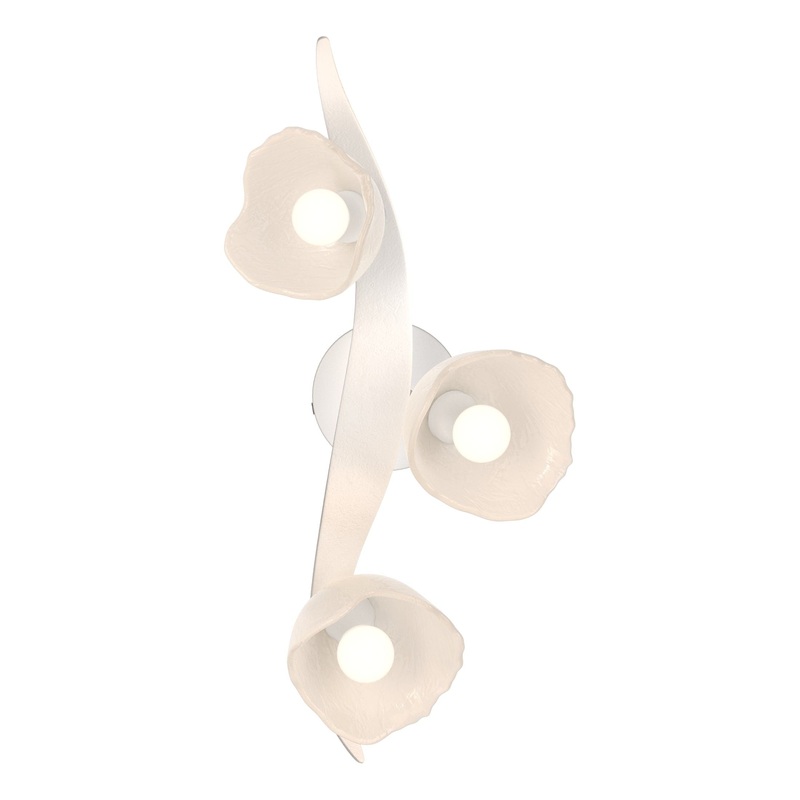 Mika 3-Light Large Sconce/Semi-Flush White