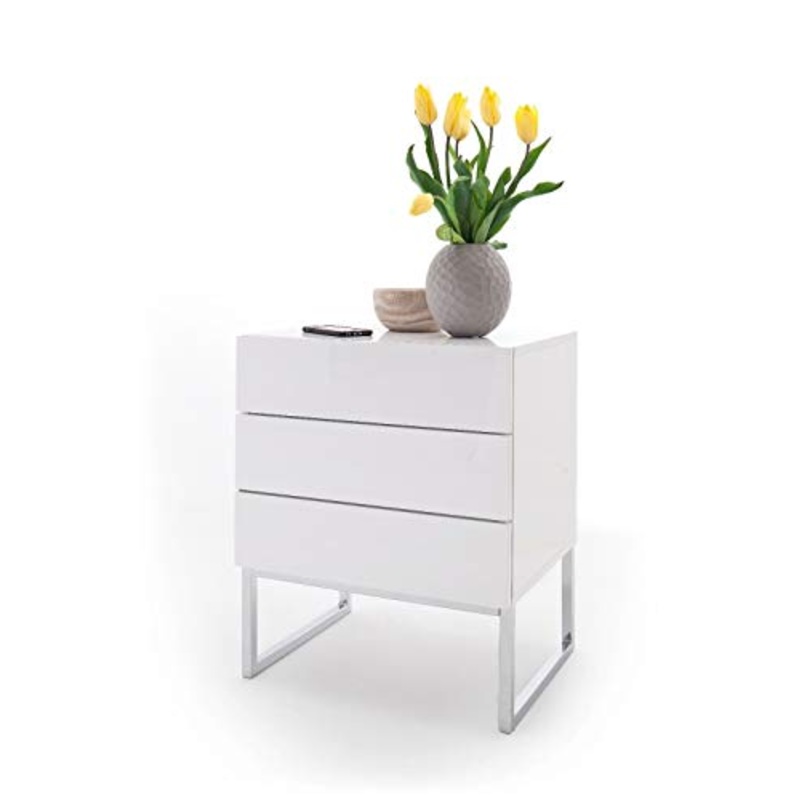 Robas Lund Comodino, Bianco, BxHxT 50x60x40 cm