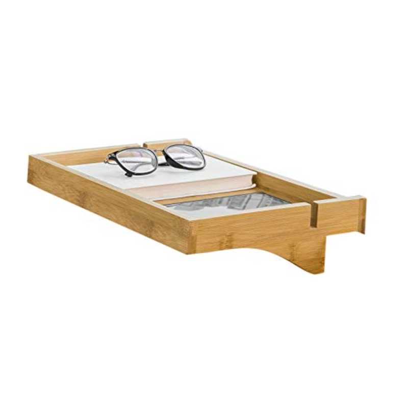 SoBuy Vassoio da letto Mensole per Camerette Comodino Piccolo Portaoggetti sul Comodino Legno NKD01-N