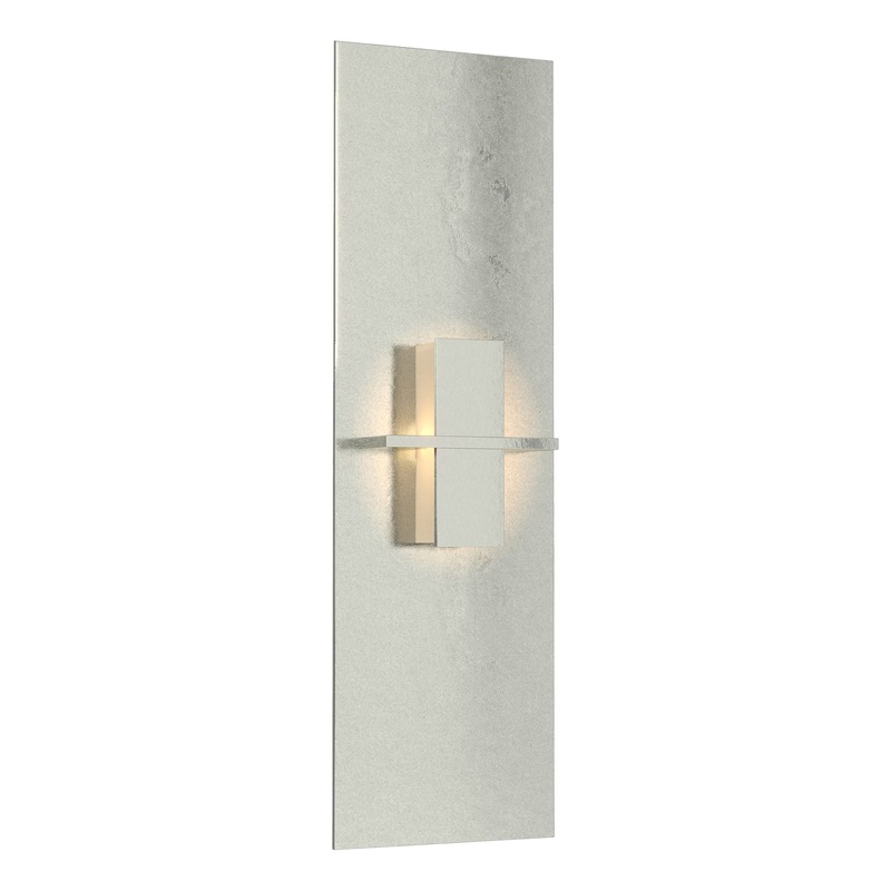 Aperture Vertical Sconce Sterling White Art Glass (BB)