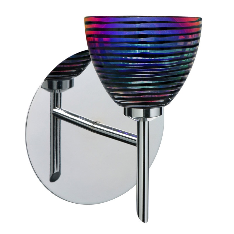 Besa 1SW-1858DW-CR Divi One Light Wall Sconce Chrome