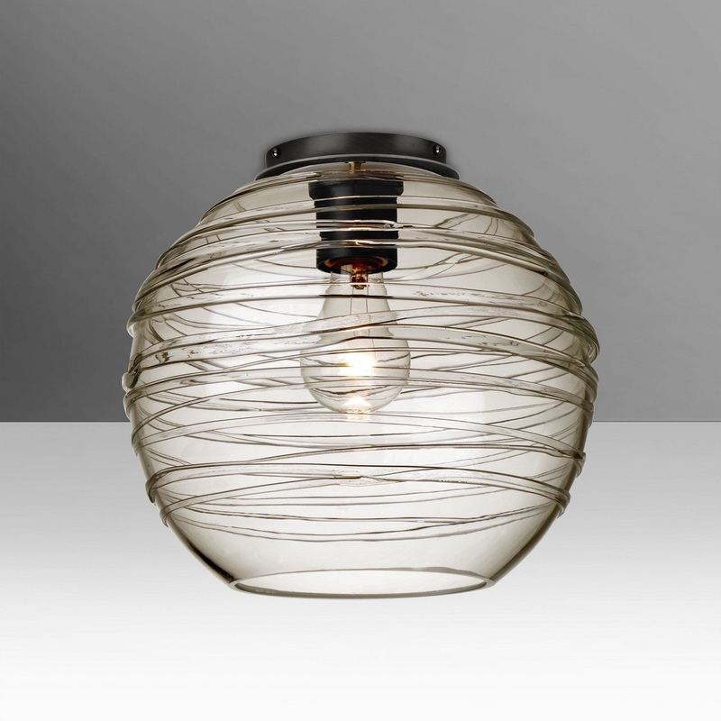 Besa 462702C-BK Besa Wave 10 Ceiling One Light Ceiling Mount Black