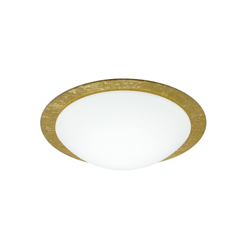 Besa 9772GFC Ring One Light Ceiling Mount White/Gold Ring (Discontinued)