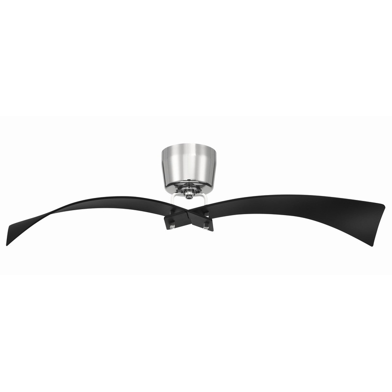 Craftmade TRN52FBPLN2 Tern 52″Ceiling Fan Flat Black / Polished Nickel