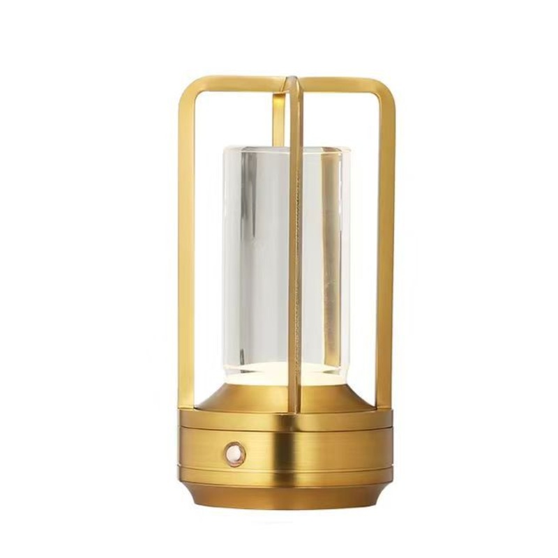 Cross-Shaped LED Table Lamp – Gold Touch Button with USB Charging