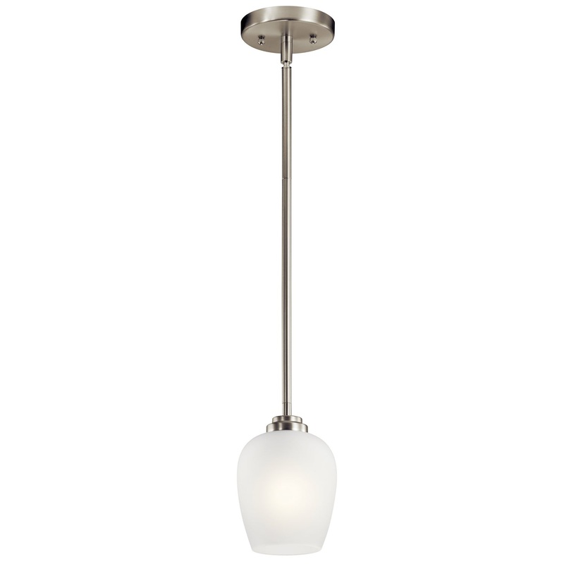 Kichler 44380NI One Light Mini Pendant, Brushed Nickel