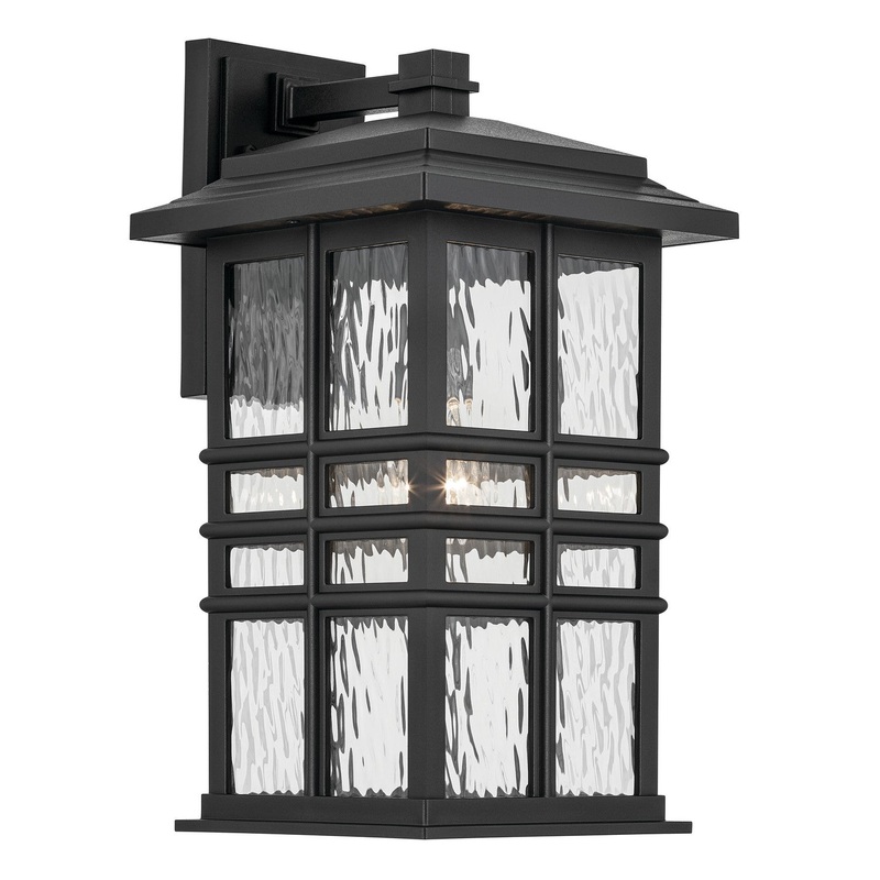 Kichler 49831BKT One Light Outdoor Wall Mount, Textured Black