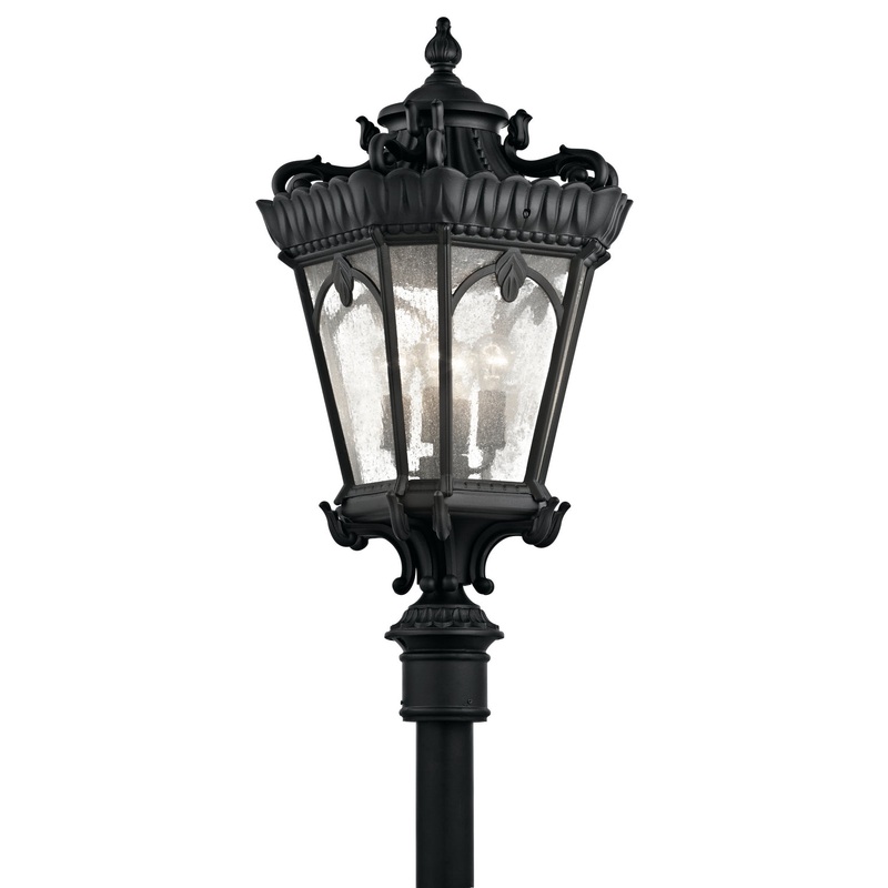 Kichler 9565BKT Four Light Outdoor Post Mount, Textured Black
